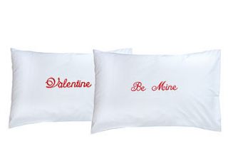valentine be mine pillowcases set by the fine cotton company