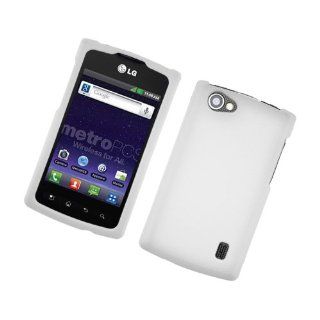 LG Ms695 Optimus M+ Rubberized Protector Case White 10 Cell Phones & Accessories