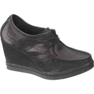 Women's Hush Puppies Slumber Wallaby (11 M in Black Leather) Shoes