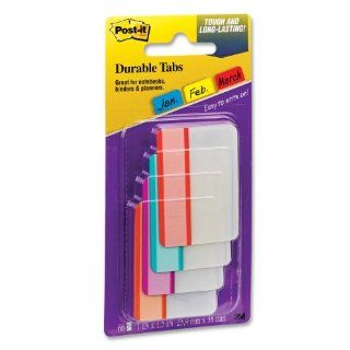 Post it Tabs, Solid, Assorted Samba Colors, 2 Inches, 6 Tabs Per Color, 4 Colors, 24 Tabs Per Pack (686F SMB)  Tape Flags 