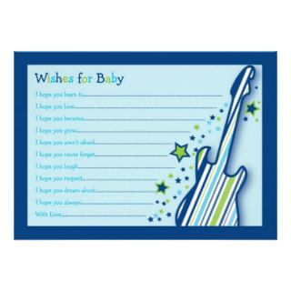 Rock Star Baby Boy Wishes for Baby Advice Cards