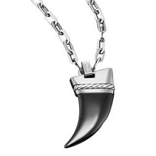 online only triton men s stainless steel and titanium claw pendant $
