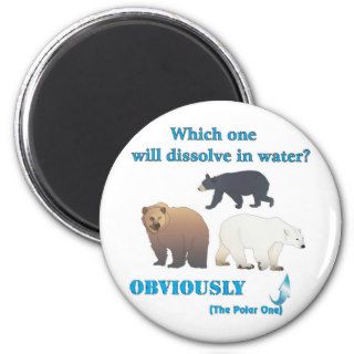 Which one will dissolve in water Polar Chemistry Fridge Magnet