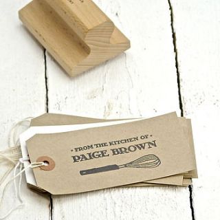 personalised kitchen whisk rubber stamp by english stamp