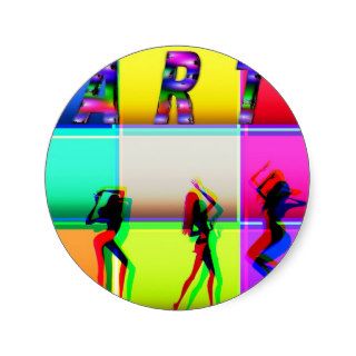 Party Round Stickers