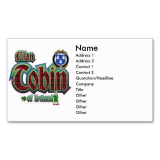 Tobin Tartan Crest Business Card Templates