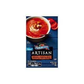 Progresso Artisan Creamy Tomato with Roasted Red Pepper Soup (Case of 6)  Packaged Tomato Soups  Grocery & Gourmet Food