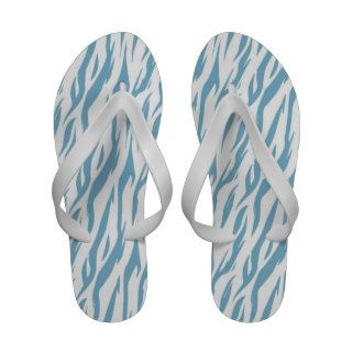 DIY Design Your Own Blue and White Zebra V16 Sandals