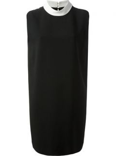Saint Laurent Contrasting Collar Shift Dress   Liska