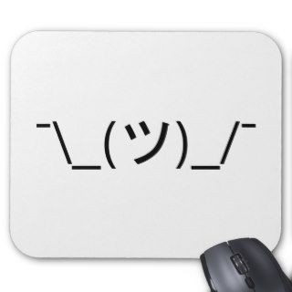 Shrug Emoticon Japanese Kaomoji Mouse Pads