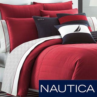 Nautica Mainsail Red Reversible Comforter Set With Optional Euro Sham Sold Separately