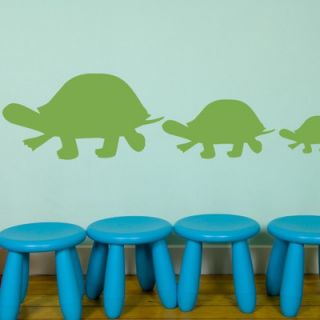 Alphabet Garden Designs Turtle Family Vinyl Wall Decal Child125_8 / Child125_12