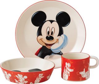 Royal Doulton 3 Piece Mickey Mouse Dinnerware Set
