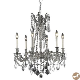 Christopher Knight Home Lucerne 6 light Royal Cut Crystal And Pewter Chandelier