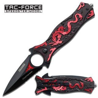 Tac Force TF 707RD Assisted Opening Folding Knife 4.5 Inch Closed  Sports & Outdoors