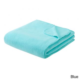 Id intelligent Designs Intelligent Design Solid Microfleece Blanket Blue Size Twin