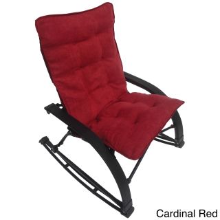 International Caravan Folding Indoor/ Outdoor Rocker With Removable Microsuede Pad And Carry Bag