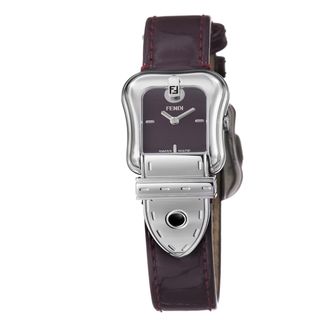 Fendi Women's F370277 'B. Fendi' Burgundy Dial Patent Leather Strap Watch Fendi Women's Fendi Watches