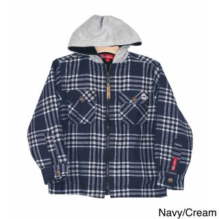 Farmall Ih Farmall Ih Junior Boys Thermal Lined Flannel Hoodie Navy Size XS (4 6)