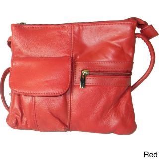 Hollywood Tag Small Cowhide Leather Top zip Messenger Bag