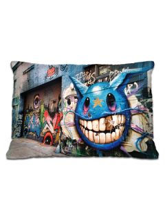Graffiti Alley Pillow by Fluorescent Palace