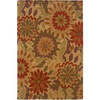 Lnr Home Dazzle Rustic Natural Rectangle Floral Area Rug (8 X 10)