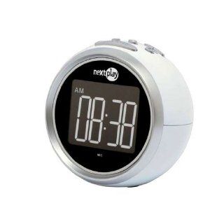 Nextplay NR695SD Voice Activated Alarm Clock + AM/FM Radio   White Electronics