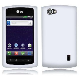 LG Optimus M+ MS695 Solid White Skin Cover Cell Phones & Accessories