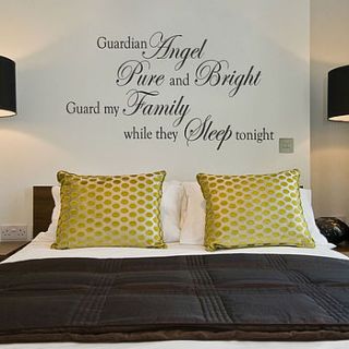 wall quote sticker for bedroom by wall decals uk by gem designs