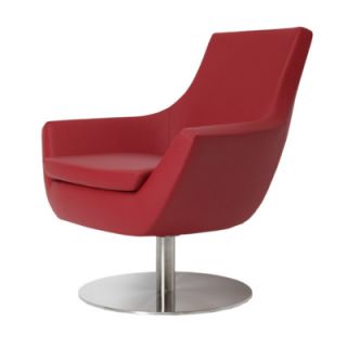 sohoConcept Rebecca Chair 150 REBBASERND Color Red, Fabric Organic Wool Fabric