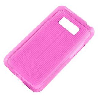 TPU Skin Cover for LG Optimus Elite LS696, Ripple Hot Pink Cell Phones & Accessories