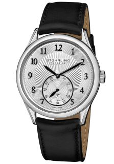 Stuhrling Original 171B3.33152  Watches,Mens Automatic Levant Silver Dial Black Leather, Casual Stuhrling Original Automatic Watches