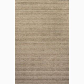 Hand made Taupe/ Tan Wool Textured Rug (5x8)