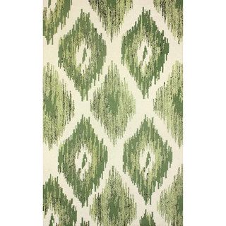 Nuloom Green Flatweave Wool/ Viscose Ikat Rug (5 X 8)