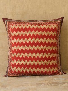 Spice Route (c) ~ Decorative Red Moroccan Euro Sham Cover 26x26   Pillow Shams