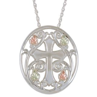 oval frame cross pendant in sterling silver $ 79 00 add to bag send a