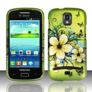 Green Flower Hard Cover Case for Samsung Galaxy S Relay 4G SGH T699 Cell Phones & Accessories