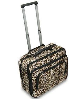 LEOPARD CHEETAH Rolling Canvas Laptop Bag Brief Case    FITS A 13", 14", 15", 16" OR 17" LAPTOP (MEASURED CORNER TO CORNER DIAGONALLY) Computers & Accessories