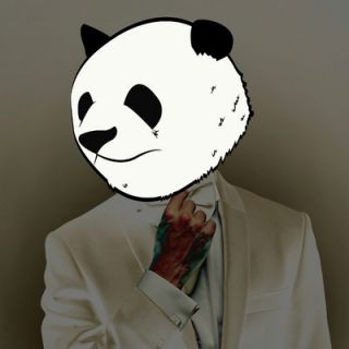 Salty & Sweet Dapper Panda Graphic Art on Canvas SS070 Size 12 H x 12 W 