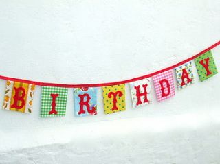 'happy birthday' bunting by sewgirl