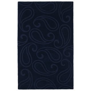 Trends Navy Paisley Wool Rug (20 X 30)