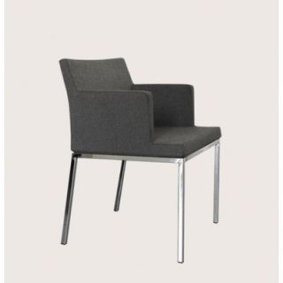 sohoConcept Soho Chair 125 SOHOCHRFLATBASE CHROME Color Black, Upholstery L
