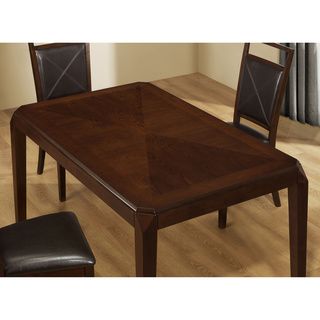 Brown Oak Veneer Dining Table
