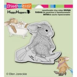 Stampendous Happyhopper Cling Rubber Stamp 3.5 X4 Sheet   Diva Hopper