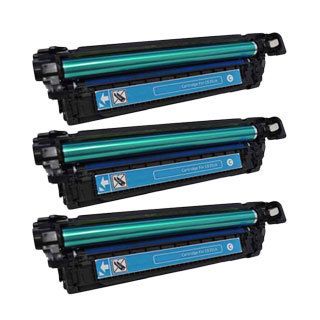 Hp Ce251a (hp 504a) Compatible Cyan Toner Cartridges (pack Of 3)