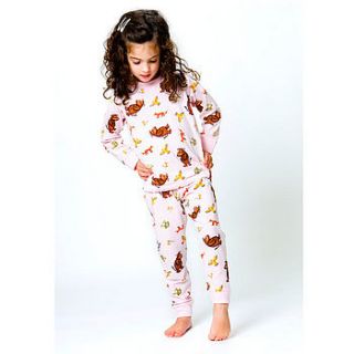 pink gruffalo pjs by ziggy pickles kids