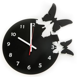 14 inch Wooden Butterfly Clock