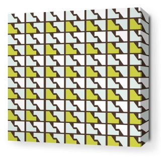 Inhabit Estrella Faux Houndstooth Stretched Graphic Art on Canvas in Grass FH