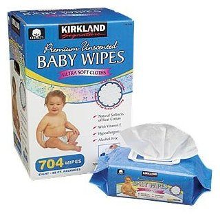 Premium Unscented Baby Wipes   a box of 704 Health & Personal Care