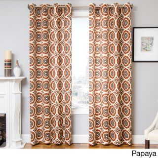 Softline Home Fashions Nixa Grommet Top Curtain Panel Orange Size 55 x 84